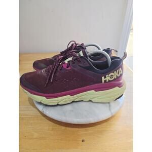 Hoka Shoes Womens 10 One One Challenger 6 Purple Green Athletic Trainer